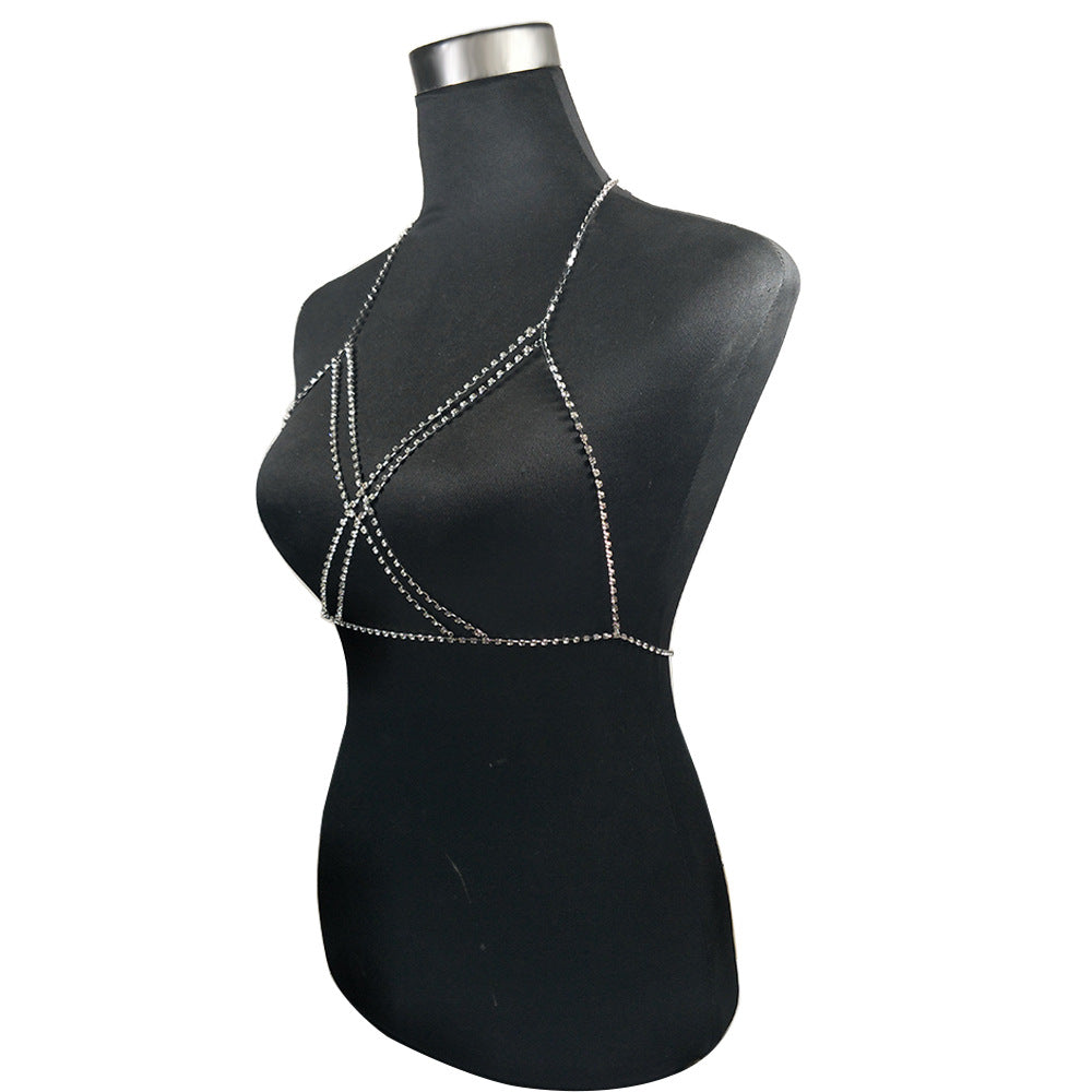 Flash Diamond Bra Body Chain Chest Chain