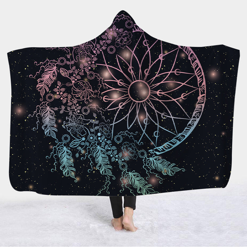 Customized Cross-Border Dreamcatcher Blanket With Pictures, Customized Hooded Blanket Cloak