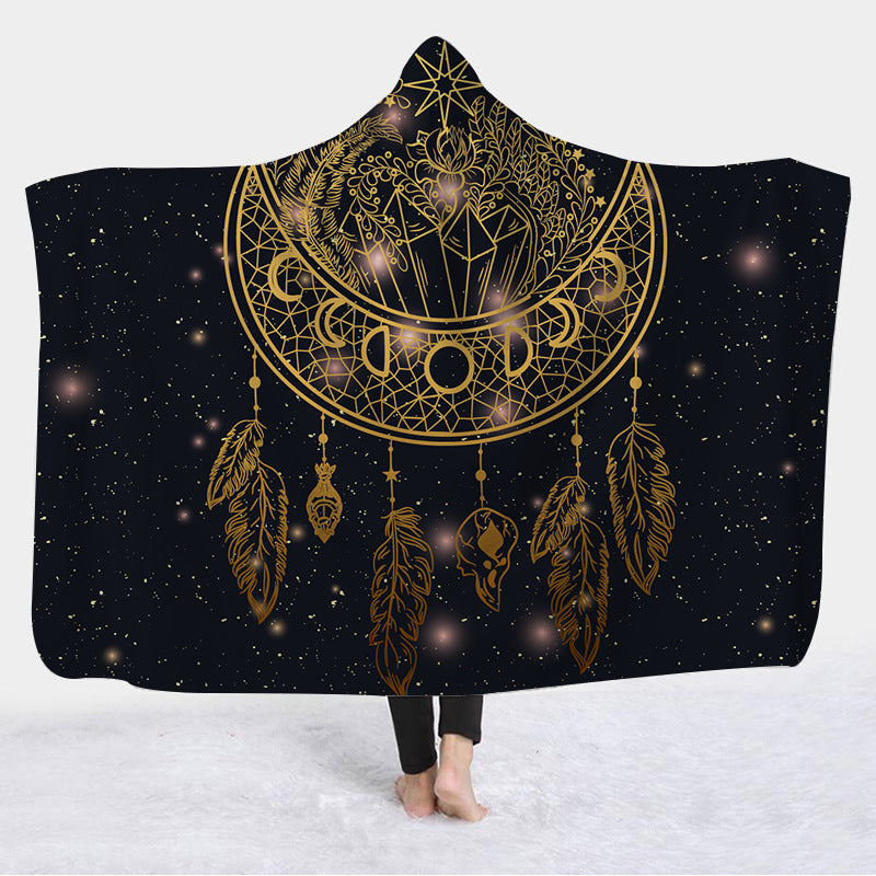 Customized Cross-Border Dreamcatcher Blanket With Pictures, Customized Hooded Blanket Cloak