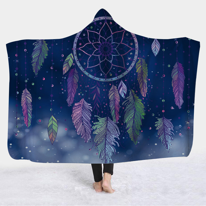 Customized Cross-Border Dreamcatcher Blanket With Pictures, Customized Hooded Blanket Cloak