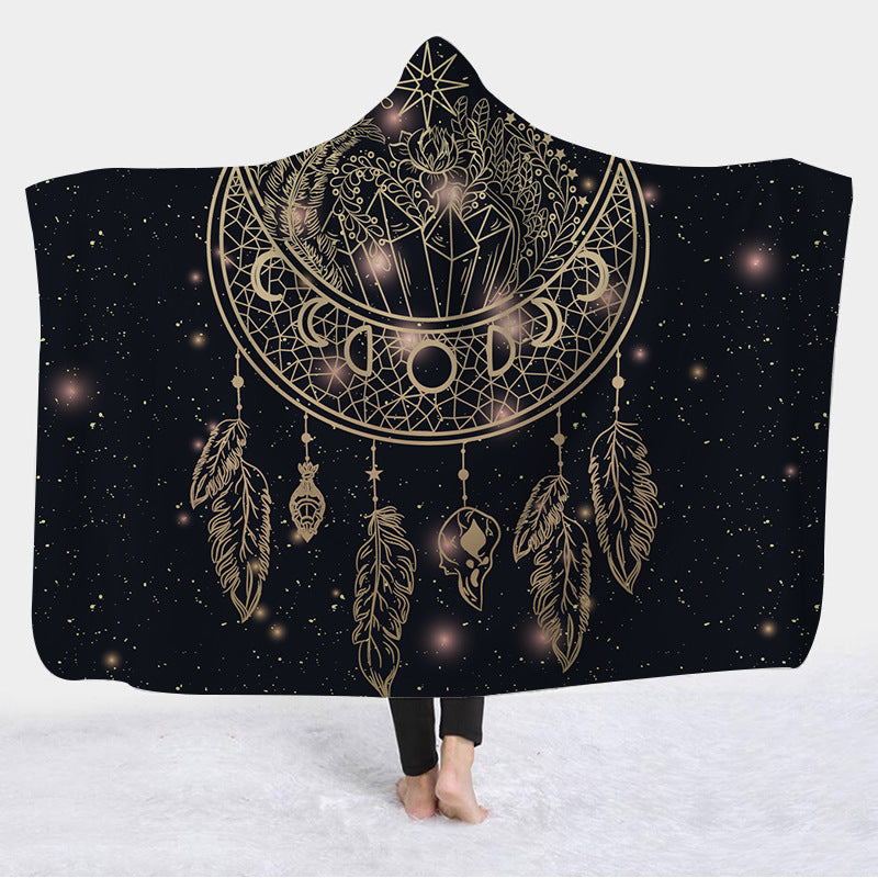 Customized Cross-Border Dreamcatcher Blanket With Pictures, Customized Hooded Blanket Cloak