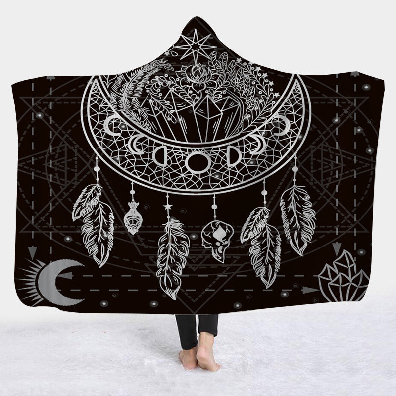 Customized Cross-Border Dreamcatcher Blanket With Pictures, Customized Hooded Blanket Cloak