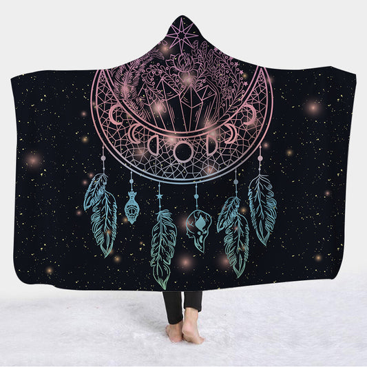 Customized Cross-Border Dreamcatcher Blanket With Pictures, Customized Hooded Blanket Cloak