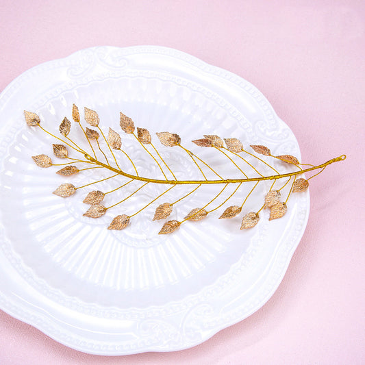 Bride Gold Foliage Headband