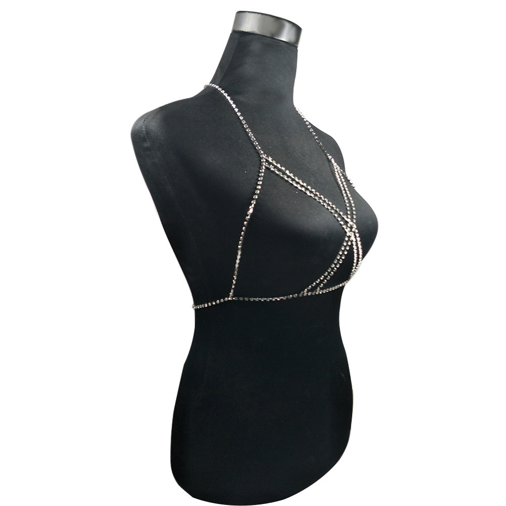 Flash Diamond Bra Body Chain Chest Chain