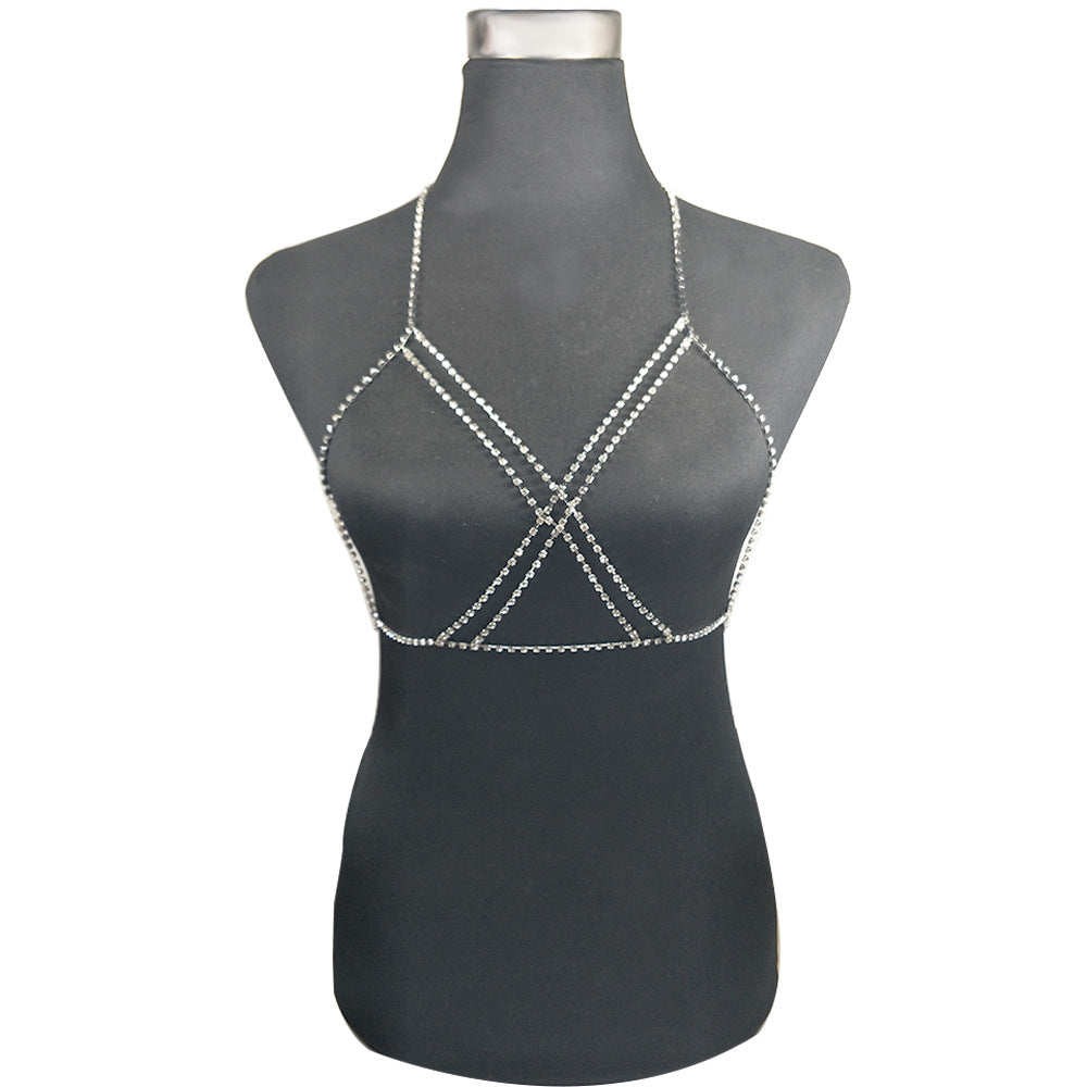Flash Diamond Bra Body Chain Chest Chain
